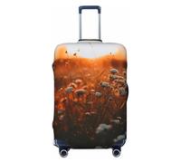 SDTYKHJ Copertura per bagagli da viaggio alla moda per valigie con fiori al tramonto in spandex coperture per bagagli lavabili coperture antigraffio per valigie adatte a valigie da 45-81 cm, Nero , XL