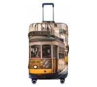 SDTYKHJ Copertura per bagagli da viaggio alla moda per valigie di Lisbona tram spandex coperture per bagagli lavabili coperture antigraffio per valigie adatte a valigie da 18-32 pollici, Nero , XL