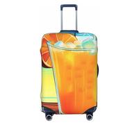 SDTYKHJ Copertura per bagagli da viaggio alla moda per valigie Happy Hour in spandex copertura per bagagli lavabile copertura antigraffio per valigie adatta a valigie da 45-81 cm, Nero , M