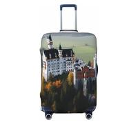 SDTYKHJ Copertura per bagagli da viaggio alla moda per valigie in spandex con castello di Neuschwanstein Germania, lavabile, antigraffio, adatta per valigie da 45,7 a 81,7 cm, Nero , XL
