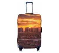 SDTYKHJ Copertura per bagagli da viaggio alla moda, protezione per valigie al tramonto di Las Vegas, in spandex, lavabile, antigraffio, adatta per valigie da 45-81 cm, Nero , S
