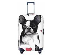 SDTYKHJ Copertura per bagagli da viaggio alla moda, protezione per valigie Boston Terrier Dog Spandex copertura per bagagli lavabile copertura antigraffio per valigie da 45-81 cm, Nero , M