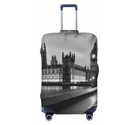 SDTYKHJ Copertura per bagagli da viaggio alla moda, protezione per valigie del parlamento, in spandex, lavabile, antigraffio, adatta per valigie da 45-81 cm, Nero , M