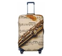 SDTYKHJ Copertura per bagagli da viaggio alla moda, protezione per valigie, flauto musica, spandex, lavabile, antigraffio, adatta per valigie da 45-81 cm, Nero , XL