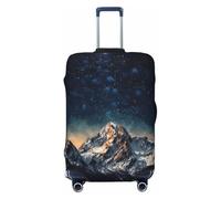SDTYKHJ Copertura per bagagli da viaggio alla moda, protezione per valigie Starry Night The Mountains, in spandex, lavabile, antigraffio, adatta per valigie da 45-81 cm, Nero , L