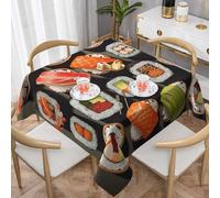 SDTYKHJ Molte tovaglie quadrate per sushi, impermeabili, resistenti, 137,2 x 137,2 cm, lavabili e lavabili, in tessuto decorativo, per feste di nozze e banchetti