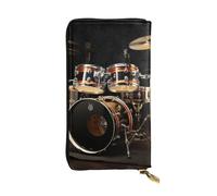 SDTYKHJ Portafoglio da donna Frizione Grande Capacità Portafoglio Lungo Drum Set Pelle Signore Porta Telefono Porta Carta Borsa da Viaggio