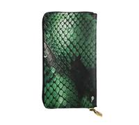 SDTYKHJ Portafoglio da donna Frizione Grande Capacità Portafoglio Lungo Pelle di Serpente Verde Signore Porta Carta Del Telefono Della Borsa Da Vi
