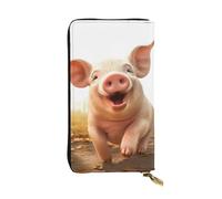 SDTYKHJ Portafoglio da donna Frizione Grande Capacità Portafoglio Lungo Sorridente in Pelle Signore Porta Telefono Porta Carta Borsa da Vi