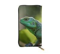 SDTYKHJ Portafoglio da donna Frizione Grande Capacità Portafoglio Lungo Verde in Pelle di Lucertola Signore Porta Telefono Porta Carta Borsa da Vi