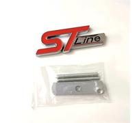 SDUEYZS Auto 3D Emblema Adesivo per Ford Kuga MK3 MK4 S Max Focus Puma Fiesta ST Line Griglia Anteriore dell'auto Stemmi e Decorazioni Sticker Badge carrozzeria Accessori,Silver-Red