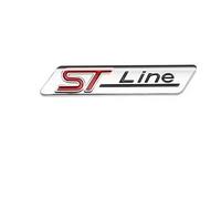 SDUEYZS Auto 3D Emblema Adesivo per Ford Stline Focus Fiesta Mondeo Ecosport Kuga Escape ST Line Stemmi e Decorazioni Sticker Badge carrozzeria Accessori,Chrome-Silver