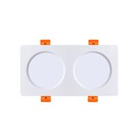 SDUYTDG Faretto da Incasso a LED a Doppia Testa 10W-36W Faretto da Incasso Quadrato Ultra Sottile Luce Fredda 6000K Plafoniera a LED Montaggio a Incasso Faretti a LED Faretti Luce a Disco per