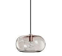 SDUYTDG Lampade a Sospensione in Vetro da 11,8 Pollici Lampade a Sospensione Moderne a soffitto con Illuminazione a lampadario in Metallo Regolabile con Paralume in Vetro Trasparente per Sala da