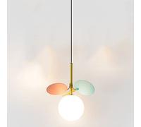 SDUYTEG Lampada Creativa con Ramo di Fiori Lampada a Sospensione in Vetro colorato a 1 Luce, Lampada Geometrica in PVC per lampadario ad Isola della Cucina con Illuminazione a Catena Regolabile per