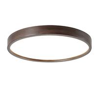 SDUYTEG Plafoniera A LED per Montaggio A Incasso Plafoniera in Legno A Forma Rotonda di Noce Plafoniera in Legno Regolabile 3 Colori Adatto per Soggiorno Camera da Letto Corridoio Ristorante