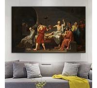 SDVIB David - La Morte di Socrate Famoso dipinto su tela Poster e stampe Immagine vintage di arte della parete per la decorazione del soggiorno 80x130 cm senza cornice