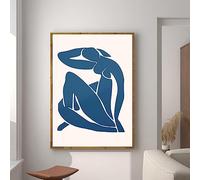 SDVIB Matisse Donna Nuda Moderna Astratta Blu Wall Art Poster E Stampe Su Tela Dipinto Immagini per Soggiorno Decor 60x80cm Senza Cornice