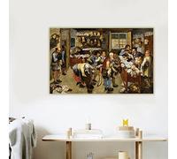 SDVIB Pieter Bruegel II L'ufficio dell'avvocato del villaggio Pittura a olio classica su tela Immagine Home Living Room Decor Wall Art Prints 70x100cm Frameless