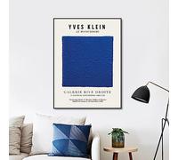 SDVIB Yves Klein Art Print Klein Blue Monochrome Artwork Exhibition Poster Gallery Wall Art Canvas Painting Home Decor 70x100cm Frameless