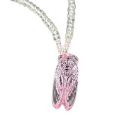 SDWGSD Collana con ciondolo a forma di cicala portafortuna in giada intagliata, amuleto portafortuna per amanti della giada, collana portafortuna per la ricchezza allontanare gli spiriti maligni