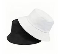 SDXCJY 2 cappelli da pescatore, cappelli estivi da pescatore, cappello da sole a tesa per festival o vacanze al mare, escursioni, campeggio, shopping, vacanze, golf, escursioni all'aperto, Bianco e