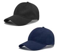 SDXCJY Berretto da baseball per uomo e donna, cappelli da baseball classici in tinta unita per golf, corsa, sport all'aperto, cappello estivo con visiera parasole per esterni., 2 pezzi, Taglia unica