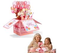 SDXCJY Biglietto pop-up di compleanno per nipote, design 3D colorato con busta, biglietto regalo di compleanno creativo per nipote da nonni. (multicolore)
