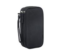 SDXCJY Borsa organizer per cavi a doppio strato, impermeabile, piccola custodia portatile per accessori elettronici, gadget da viaggio per cavi, caricabatterie, power bank, auricolari, unità USB, Nero