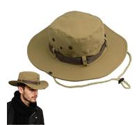 SDXCJY Cappello da sole da safari regolabile da uomo e donna, stile giungla, perfetto per pesca, escursionismo e attività all'aperto. Protezione UV e pieghevole., cachi, Taglia unica