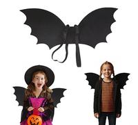 SDXCJY Mantello per Halloween per bambini, ali di pipistrello nere con cinturino regolabile, accessori per costume da vampiro per bambini e feste cosplay (48 x 20 cm) (nero)