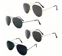 SDXCJY Occhiali da sole da uomo, occhiali da sole stile occhiali da sole unisex classico retrò nero sfumature telaio in metallo con Halloween Cosplay sport corsa ciclismo pesca., 4 pezzi