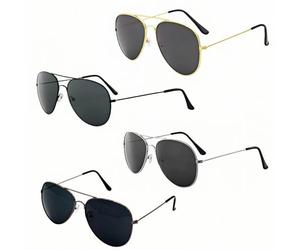 SDXCJY Occhiali da sole da uomo, occhiali da sole stile occhiali da sole unisex classico retrò nero sfumature telaio in metallo con Halloween Cosplay sport corsa ciclismo pesca., 4 pezzi