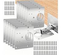 SDXCJY Piastre di riparazione per cerniere, 10 pezzi, kit di cerniere di porte della cucina con foro, acciaio inox per mobili da cucina (argento)