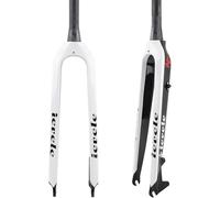 SDYAYFGE Forcella Rigida MTB in Fibra di Carbonio 26/27.5/29 Forcella per Mountain Bike con Freno A Disco 1-1/2" Forcella Anteriore per Bicicletta Conica QR 9Mm,Bianca,27.5inch