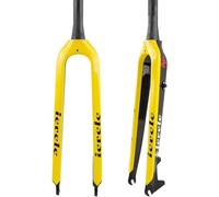 SDYAYFGE Forcella Rigida MTB in Fibra di Carbonio 26/27.5/29 Forcella per Mountain Bike con Freno A Disco 1-1/2" Forcella Anteriore per Bicicletta Conica QR 9Mm,Giallo,29inch