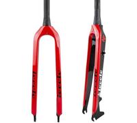 SDYAYFGE Forcella Rigida MTB in Fibra di Carbonio 26/27.5/29 Forcella per Mountain Bike con Freno A Disco 1-1/2" Forcella Anteriore per Bicicletta Conica QR 9Mm,Rosso,29inch
