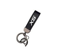 SDYAYFGE Portachiavi Auto,Pelle Chiave KeyRings Come Leggero Resistente Logo Multifunzione Catena per X5 Uomo Donna Regalo,B