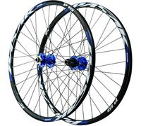 SDYAYFGE Ruote per Mountain Bike con Perno Passante E Freno A Disco, Mozzo A 32 Fori 26 27,5 29 Pollici, 2 Cuscinetti Anteriori E 4 Posteriori, Set di Ruote in Alluminio, 7-12 Marce,Blu,27.5inch