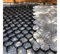 SDYdsgE griglia, Griglia in plastica Nera for pavimentazione da Patio, Facile installare e Tagliare, Design a Nido d'Ape Alto 2 Pollici, Dimensioni: 5x7 m/16,5x23 Piedi(500x500cm/16.5x16.5 ft)