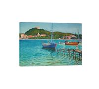 SDYSKKUG Albert Marquet Famoso Quadro. Stampa su Tela. Pomeriggio d'estate. Dipinti Riproduzioni Quadri Soggiorno Camera da Letto 100x70cm Intelaiato