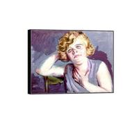 SDYSKKUG Otto Dix Quadro. Ragazza con braccio alzato. Famosi Quadri su Tela. Immagini Moderni Murale Soggiorno Camera da Letto Decorazione 40x30cm Cornice Nera