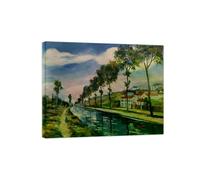 SDYSKKUG Stampa su Tela. Élisée Maclet Famoso D'arte Dipinto. Bordo del canale. Quadri Moderni Soggiorno Camera da Letto. Riproduzione 38x30cm Intelaiato