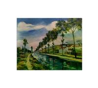 SDYSKKUG Stampa su Tela. Élisée Maclet Famoso D'arte Dipinto. Bordo del canale. Quadri Moderni Soggiorno Camera da Letto. Riproduzione 50x40cm Senza Cornice