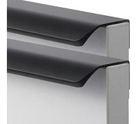 SDyudDS Maniglie invisibili in lega di alluminio, maniglie for cassetti, pomelli for armadi e cucine, nere, 2 pezzi(Overall length 500mm)
