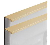 SDyudDS Maniglie per porte a scomparsa, Maniglie nascoste in lega di alluminio for armadio da cucina, oro, 2 pezzi(Overall length 80mm)
