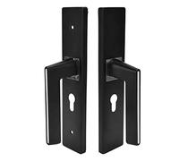 SDyudDS Maniglie per porte, Maniglia for porta della camera da letto nera, set di leve for in acciaio in stile europeo con chiavi blocco for interni