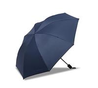 SDyudDS Ombrelli, Antivento 8 Ribs Apertura e Chiusura Automatica Resistente al Vento, Compatto, Leggero, Resistente, Mini, Pieghevole Portatile(Navy Blue Manual)