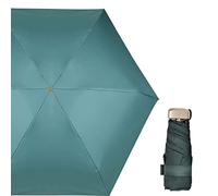 SDyudDS Ombrelli, Ombrello Antivento a 6 Stecche, Protezione UV, Robusto, Mini, Pieghevole e Portatile(Dark Green)