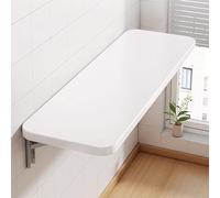 SDyudDS Scrivania a muro, Con staffe for mensole pieghevoli in metallo for impieghi gravosi, for postazioni di lavoro for computer in ufficio domestico, banco da studio(White,60x40cm23.6x9.4in)